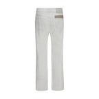 Jacob Cohen White Cotton Straight-Leg Jeans Jacob Cohen