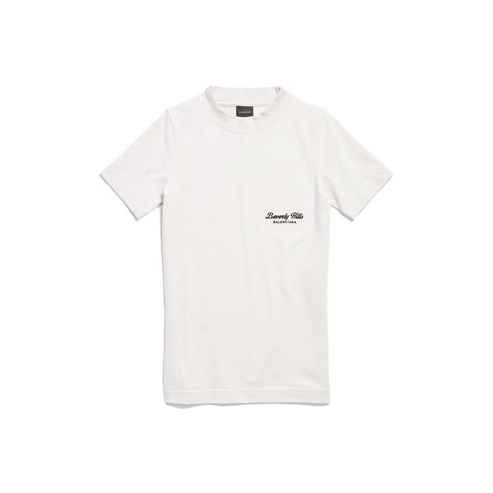 Balenciaga White Cotton T-Shirt Balenciaga