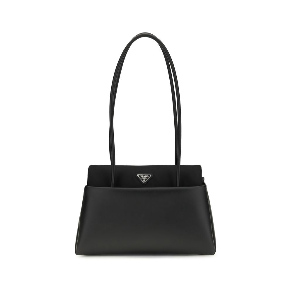 Prada Black Calf Leather Bos Taurus Shoulder Bag Prada