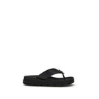 Prada Brown Calf Leather Bos Taurus Flat Sandals Prada