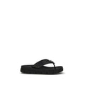 Prada Black Calf Leather Bos Taurus Flip-Flop Sandals Prada