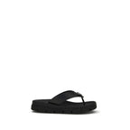 Prada Black Calf Leather Bos Taurus Flip-Flop Sandals Prada