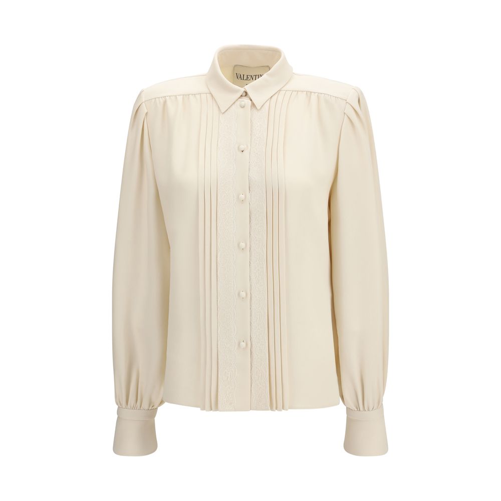 Valentino Beige Silk Shirt Valentino