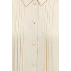 Valentino Beige Silk Shirt Valentino