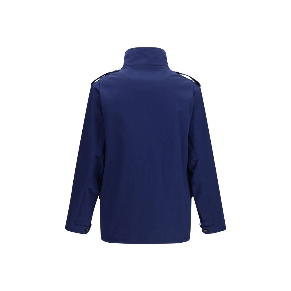 Valentino Blue Cotton Coat Valentino