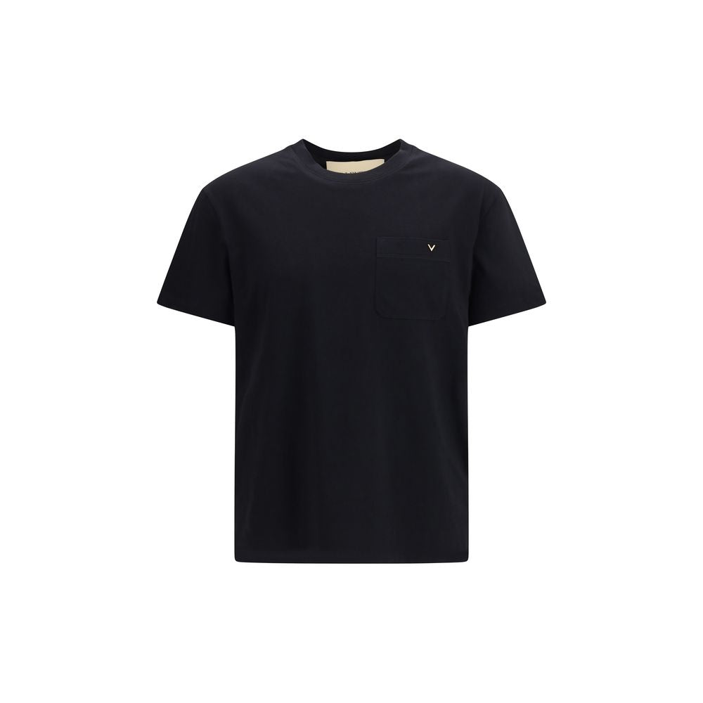 Valentino Black Cotton T-Shirt Valentino