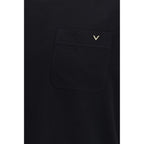 Valentino Black Cotton T-Shirt Valentino