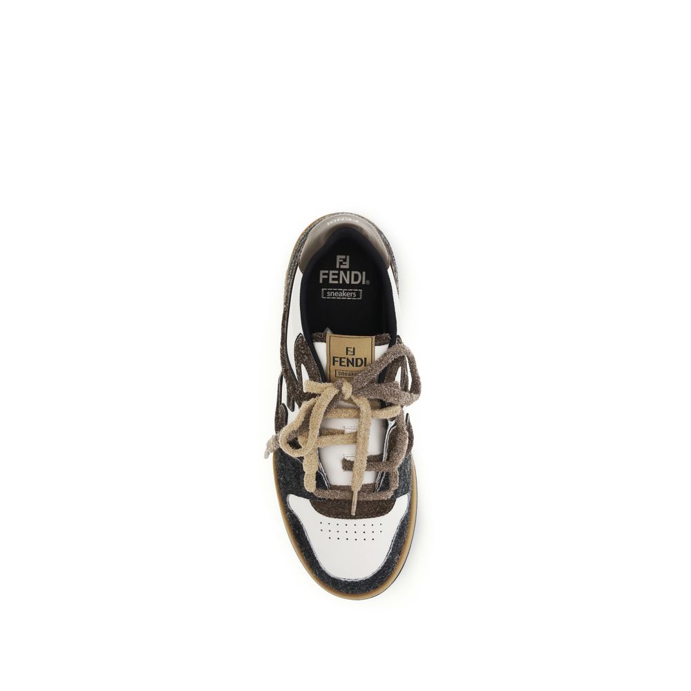 Fendi Multicolor Calf Leather Bos Taurus Low Top Sneakers Fendi