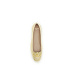 Valentino Garavani Gold Calf Leather Bos Taurus Ballet Flats Valentino Garavani