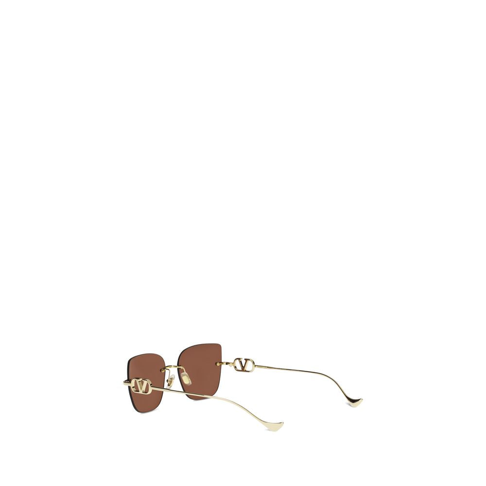 Valentino Garavani Brown Metal Sunglasses Valentino Garavani
