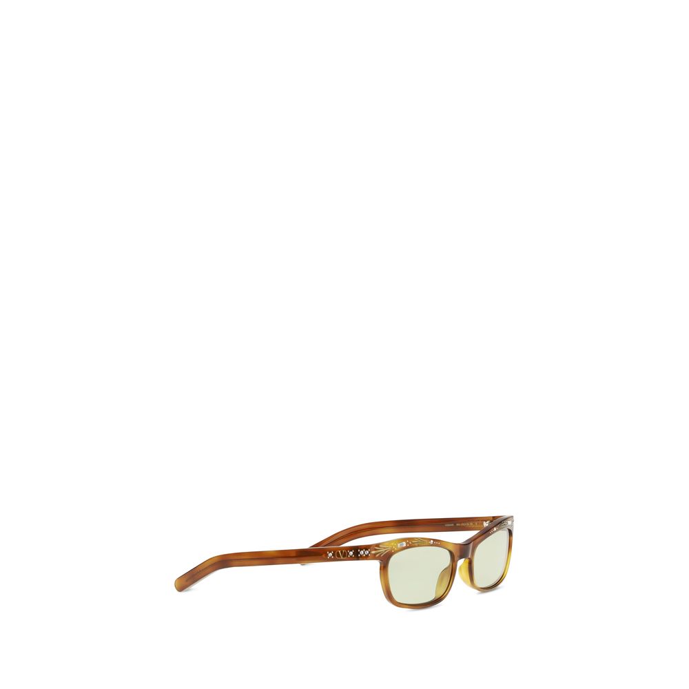 Valentino Garavani Brown Acetate Sunglasses Valentino Garavani