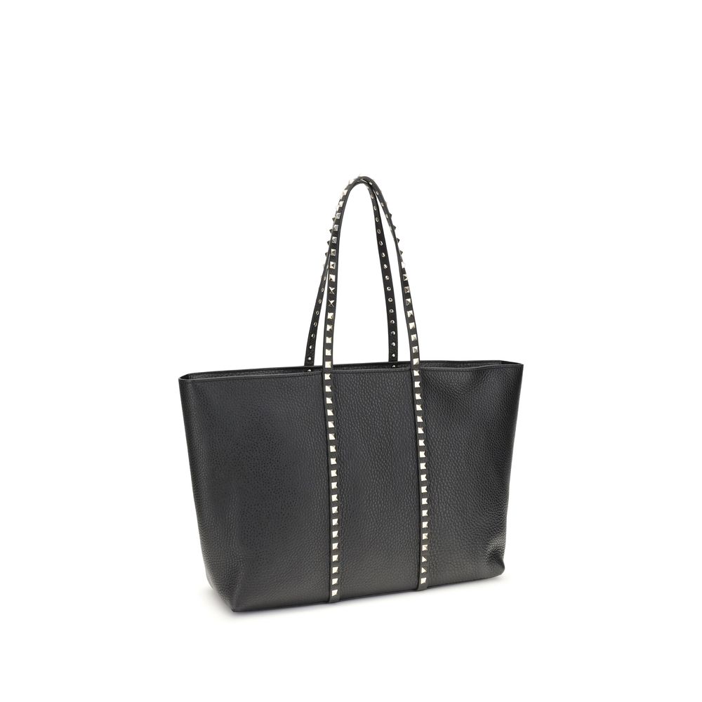 Valentino Garavani Black Calf Leather Bos Taurus Shoulder Bag Valentino Garavani