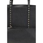 Valentino Garavani Black Calf Leather Bos Taurus Shoulder Bag Valentino Garavani