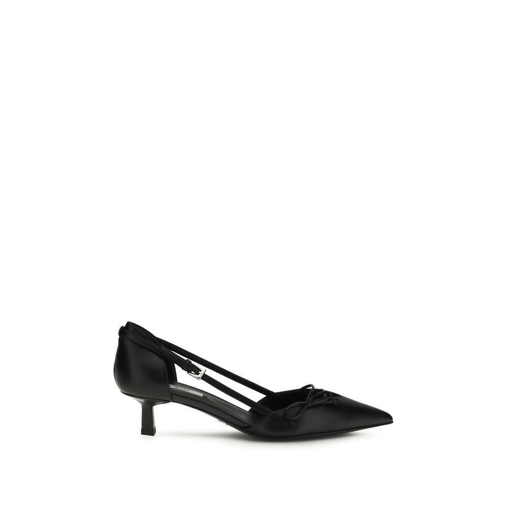 Prada Black Goatskin High Heel Pumps Prada