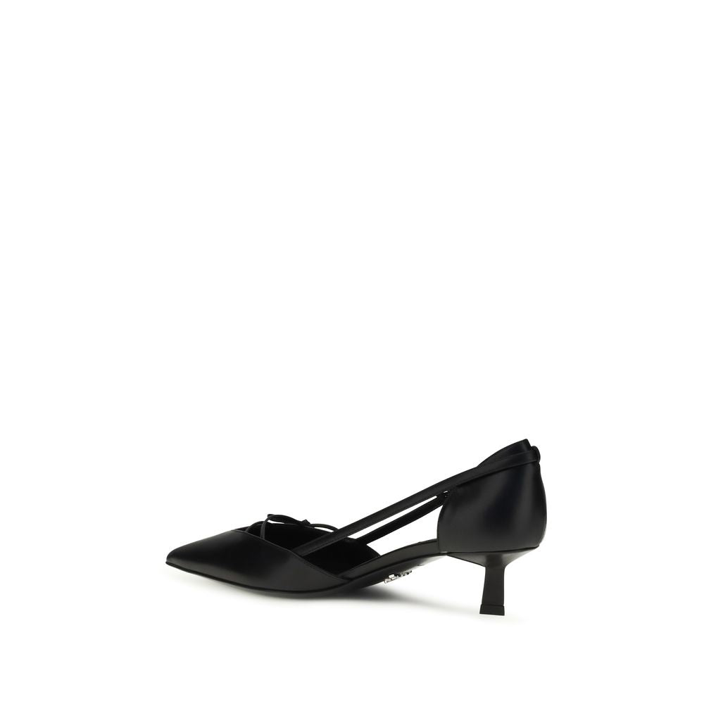 Prada Black Goatskin High Heel Pumps Prada