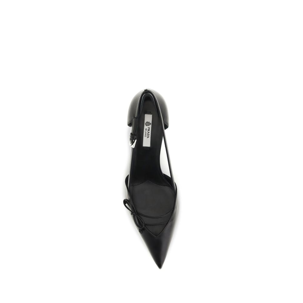 Prada Black Goatskin High Heel Pumps Prada