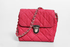 Prada Pink Quilted Tessuto Impuntu Nylon Flap Crossbody Bag Prada