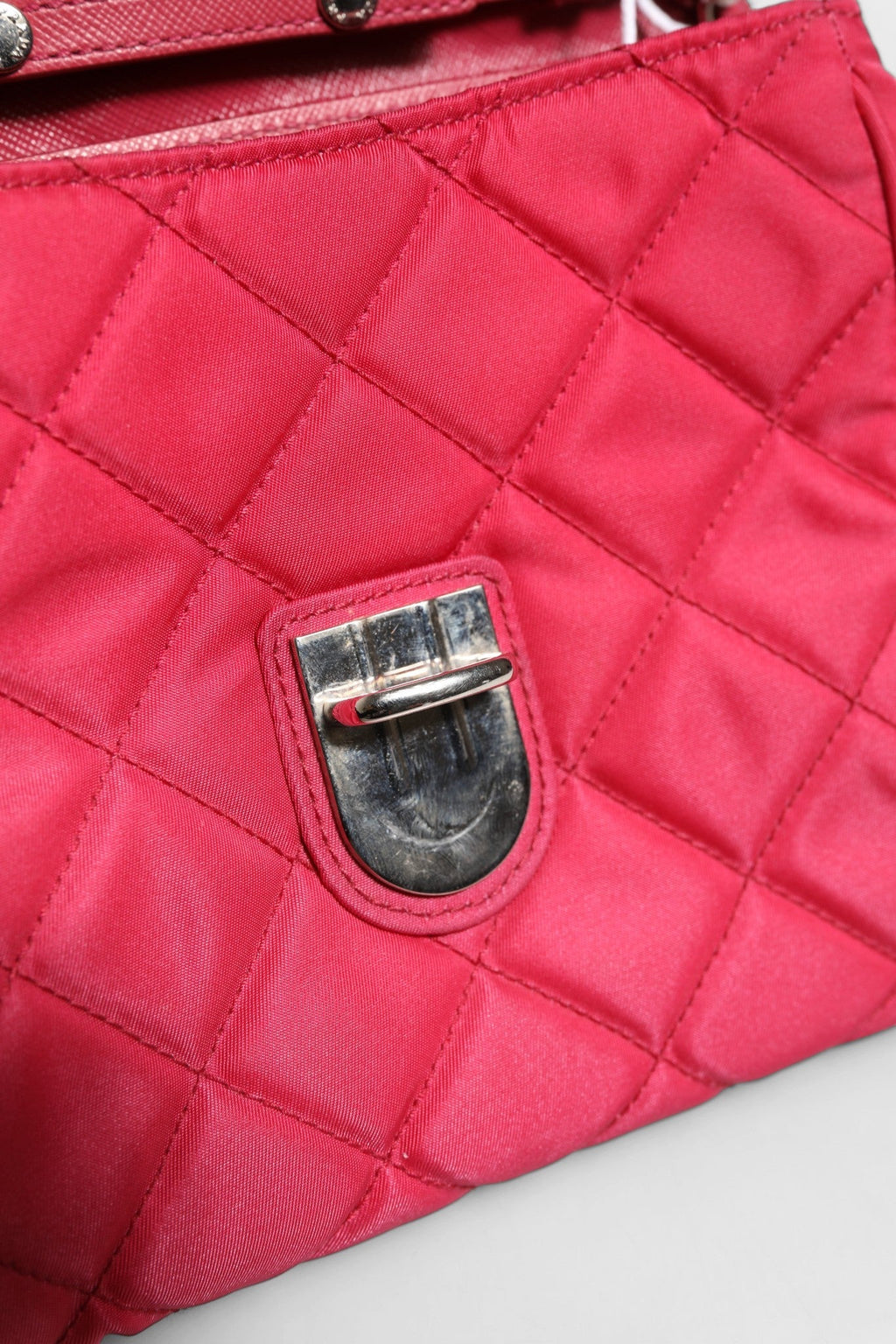 Prada Pink Quilted Tessuto Impuntu Nylon Flap Crossbody Bag Prada