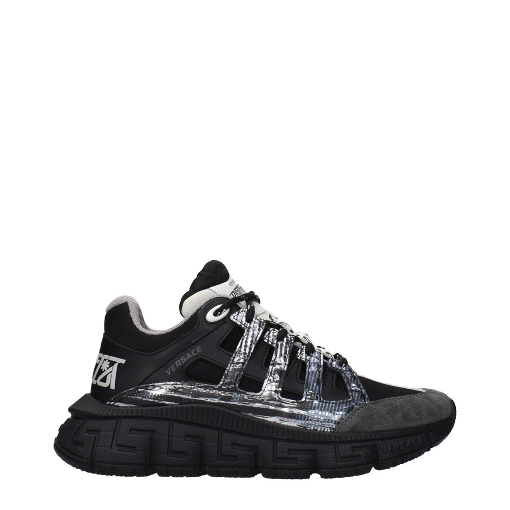 Versace Black Fabric Athletic Sneakers Versace
