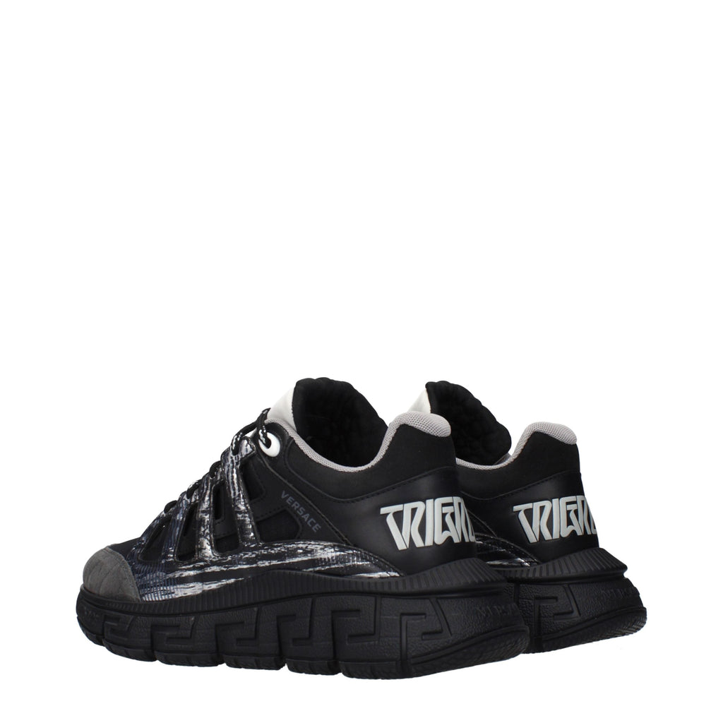 Versace Black Fabric Athletic Sneakers Versace