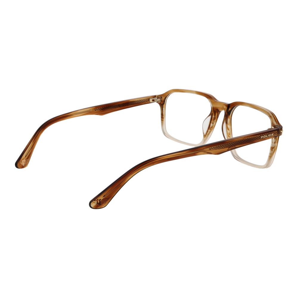 Police Brown Cellulose Acetate Glasses (Frames) Police