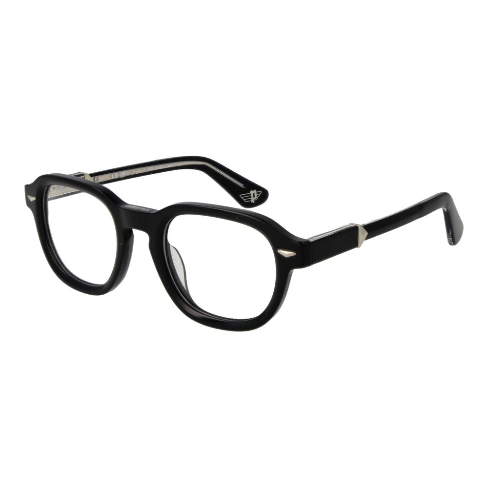 Police Black Cellulose Acetate Glasses (Frames) Police