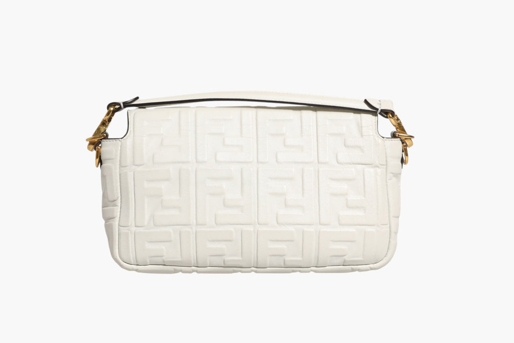Fendi FF Embossed Baguette Nappa Leather Bag Fendi