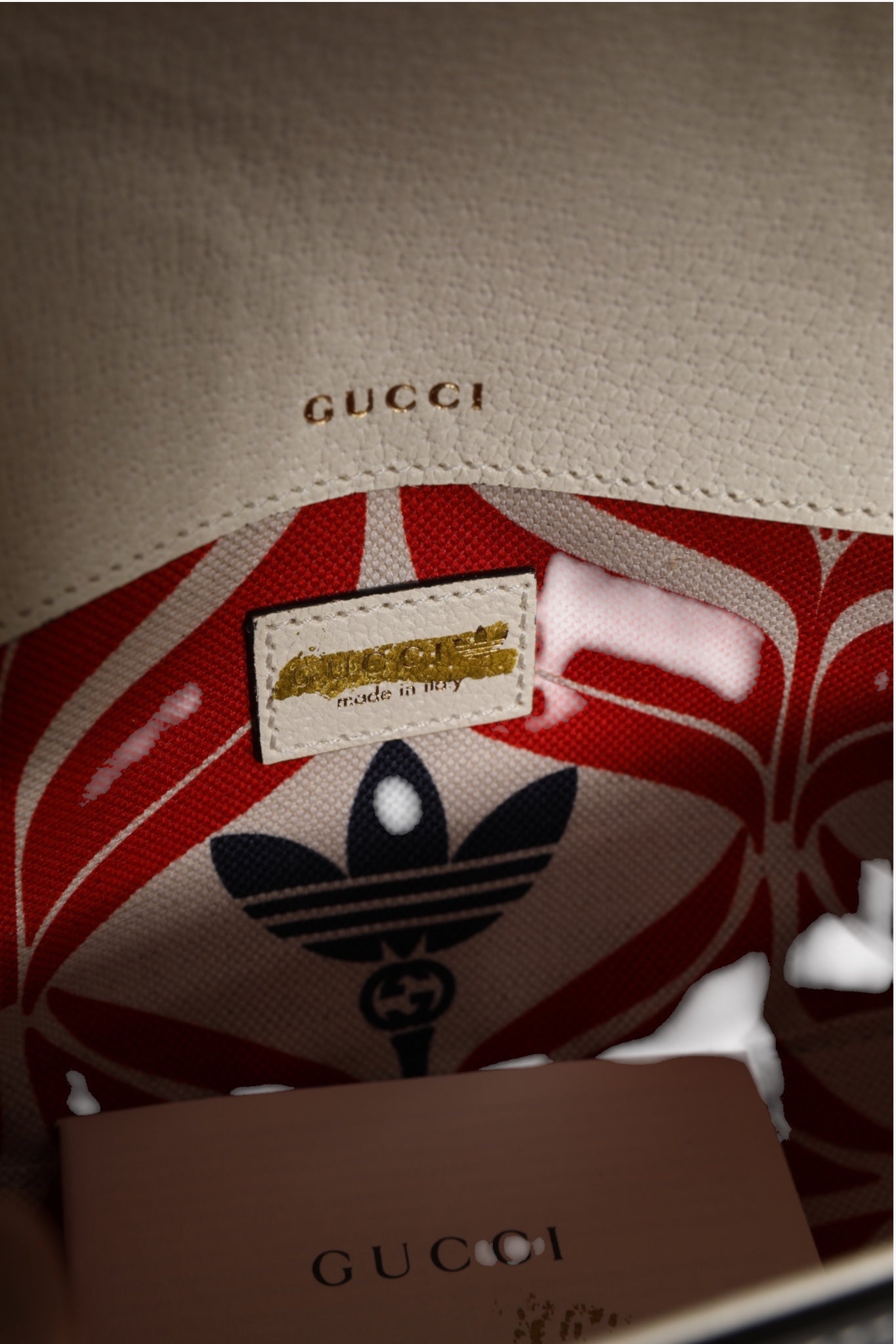 Gucci x Adidas Horsebit 1955  White Black Calfskin Leather Shoulder Bag Gucci