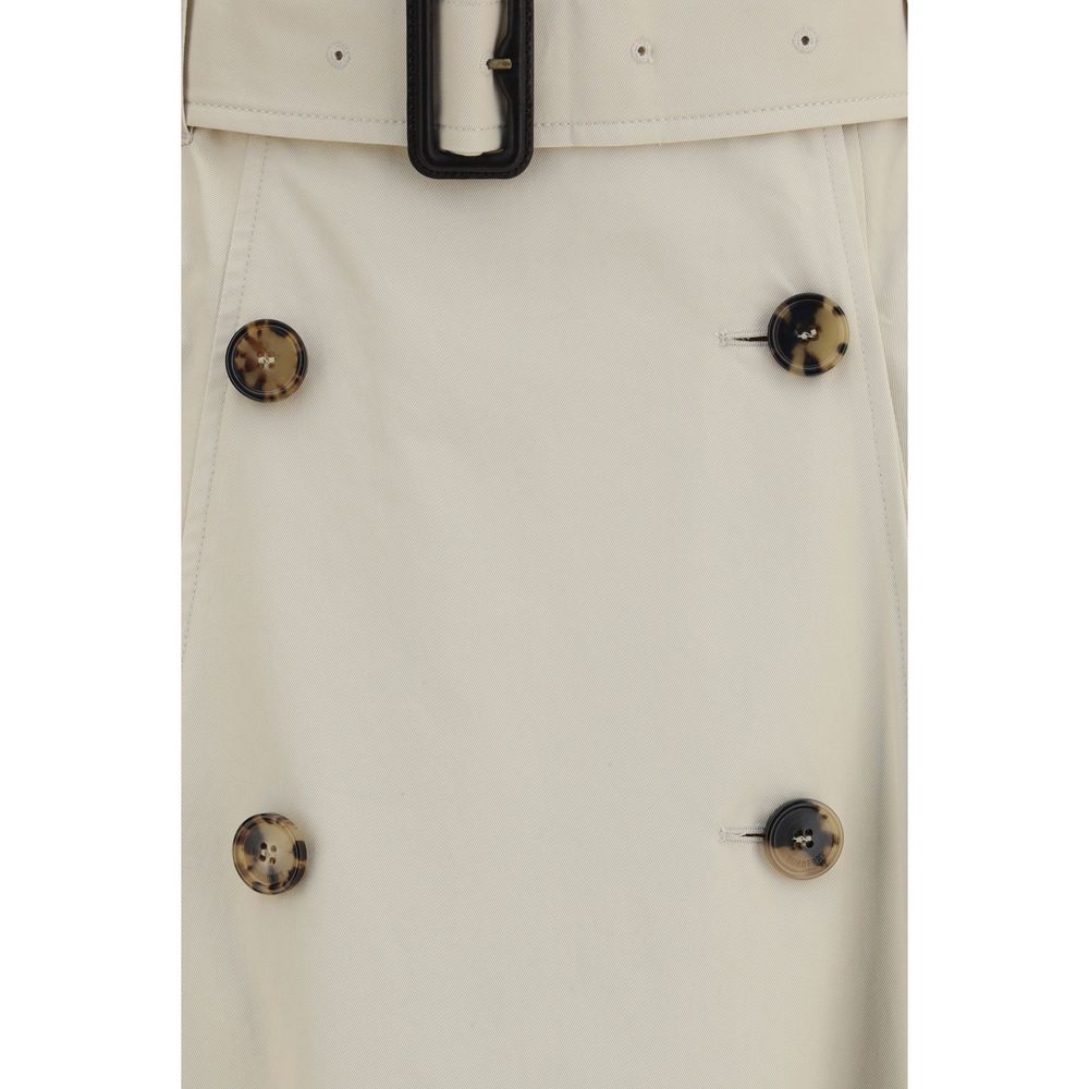 Burberry Beige Cotton Midi Skirt Burberry