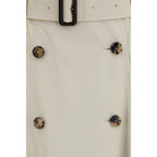 Burberry Beige Cotton Midi Skirt Burberry
