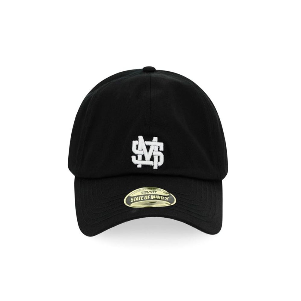 5TATE OF MIND Black Cotton Cap (Baseball Hat) 5TATE OF MIND