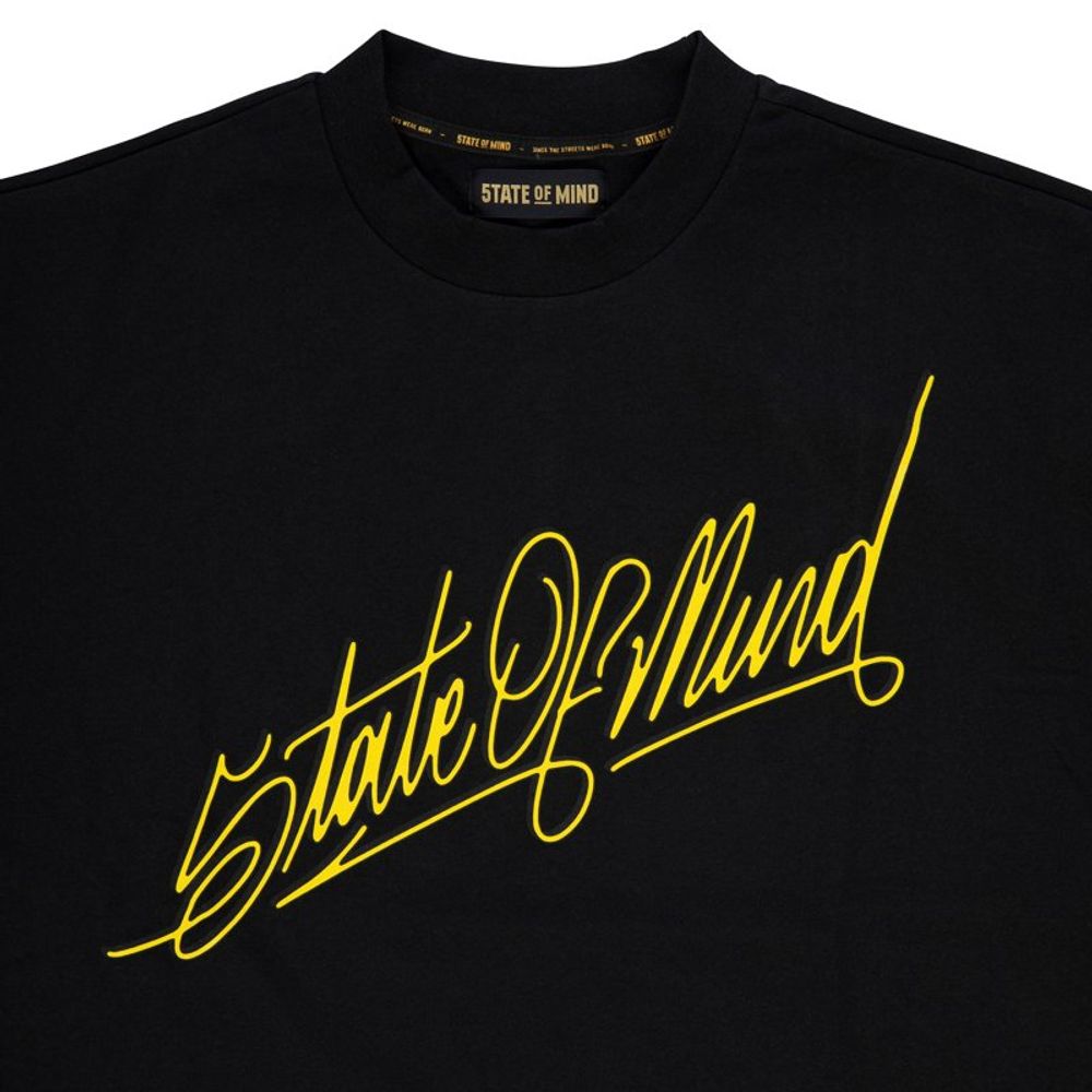 5TATE OF MIND Black Cotton T-Shirt 5TATE OF MIND