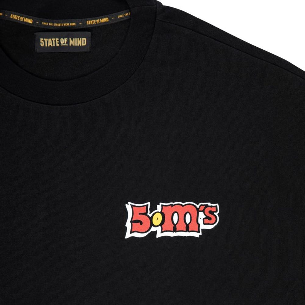 5TATE OF MIND Black Cotton T-Shirt 5TATE OF MIND