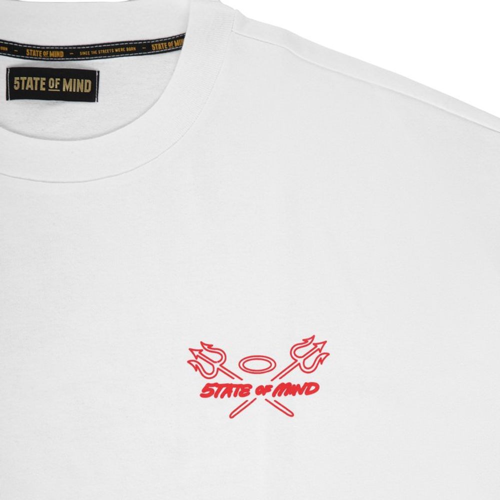 5TATE OF MIND White Cotton T-Shirt 5TATE OF MIND