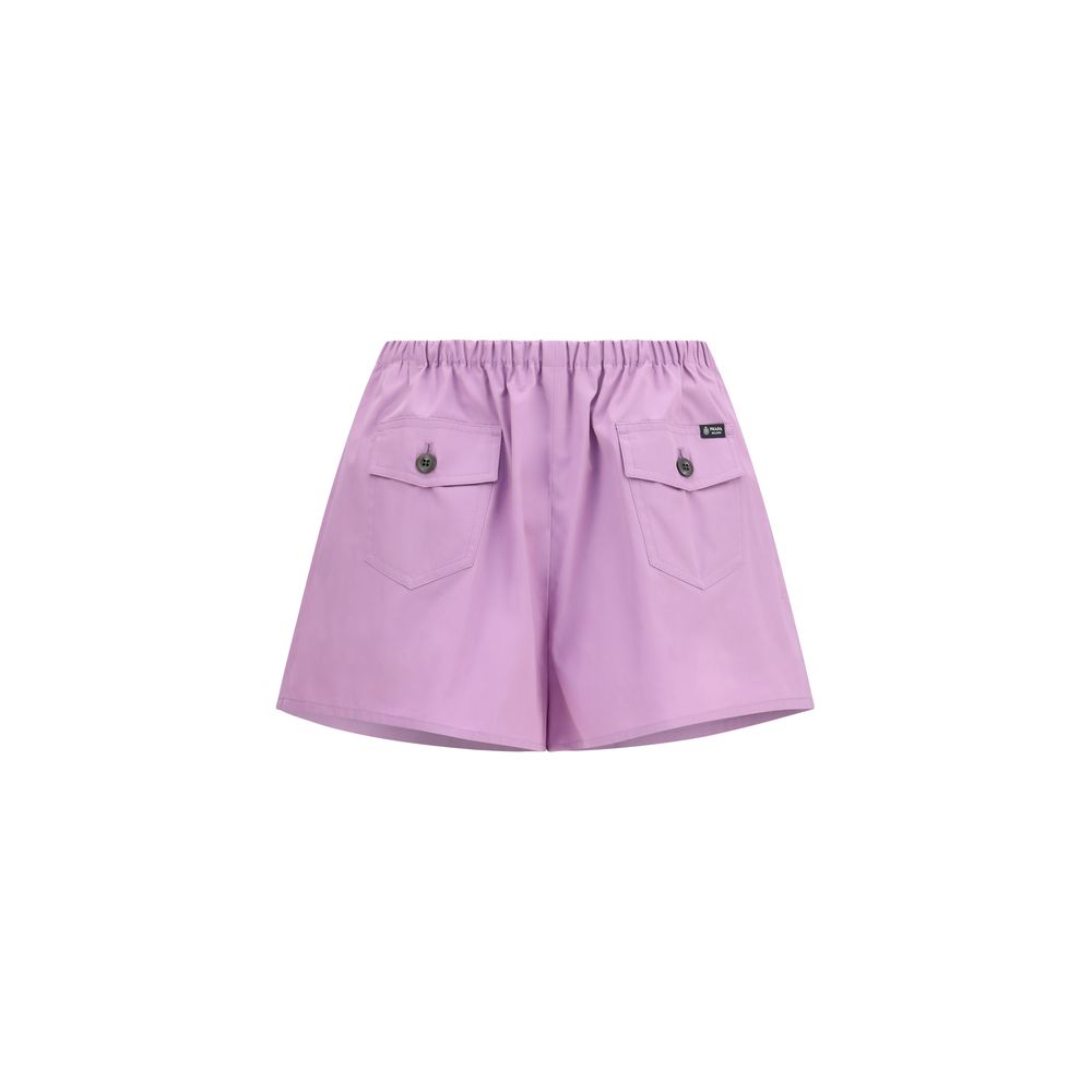 Prada Purple Cotton Bermuda Shorts Prada