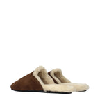Prada Brown Leather Slippers Prada