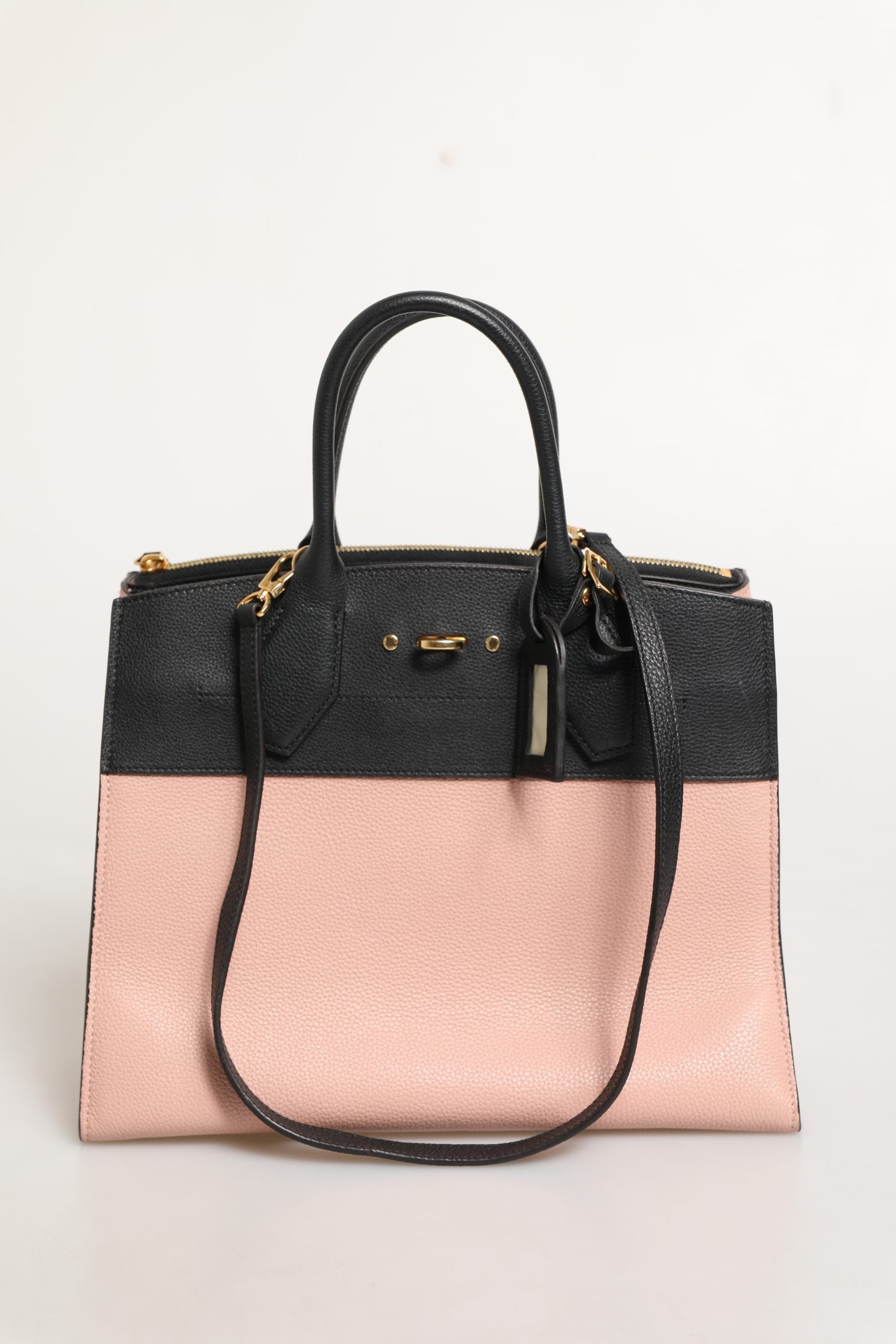 Louis Vuitton Pink and Black Leather City Steamer Leather Handbag Louis Vuitton