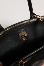 Louis Vuitton Pink and Black Leather City Steamer Leather Handbag Louis Vuitton