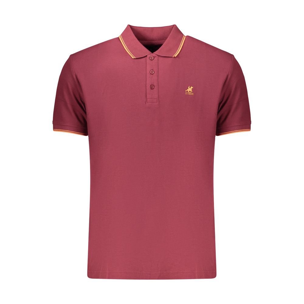 U.S. Grand Rosso Cotton Men's Polo U.S. Grand