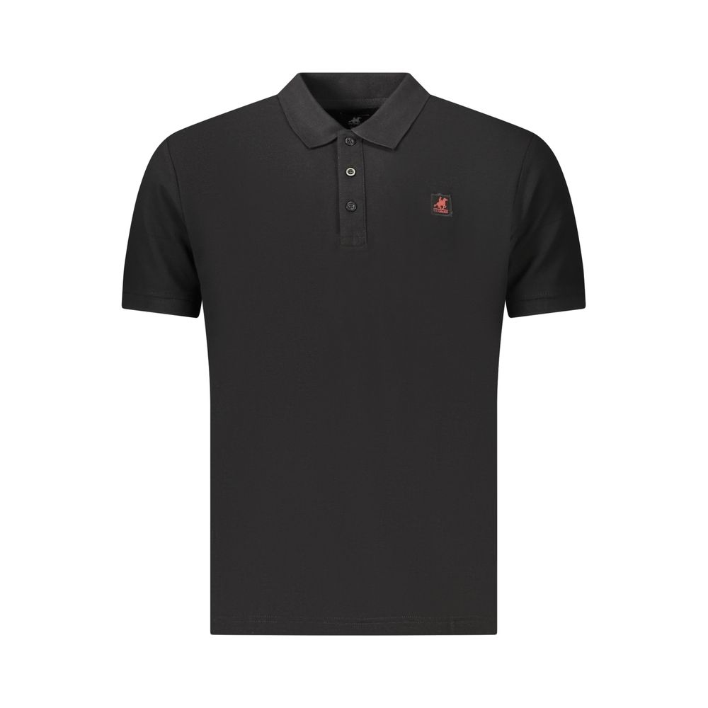 U.S. Grand Black Cotton Men's Polo Shirt U.S. Grand