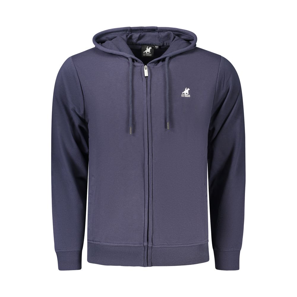 U.S. Grand Blue Cotton Mens Hoodie U.S. Grand