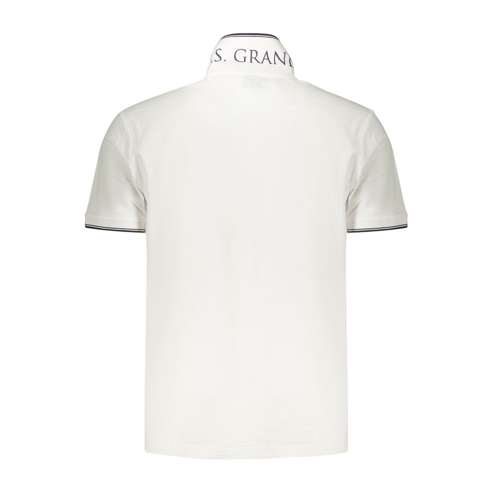 U.S. Grand White Cotton Men's Polo Shirt U.S. Grand