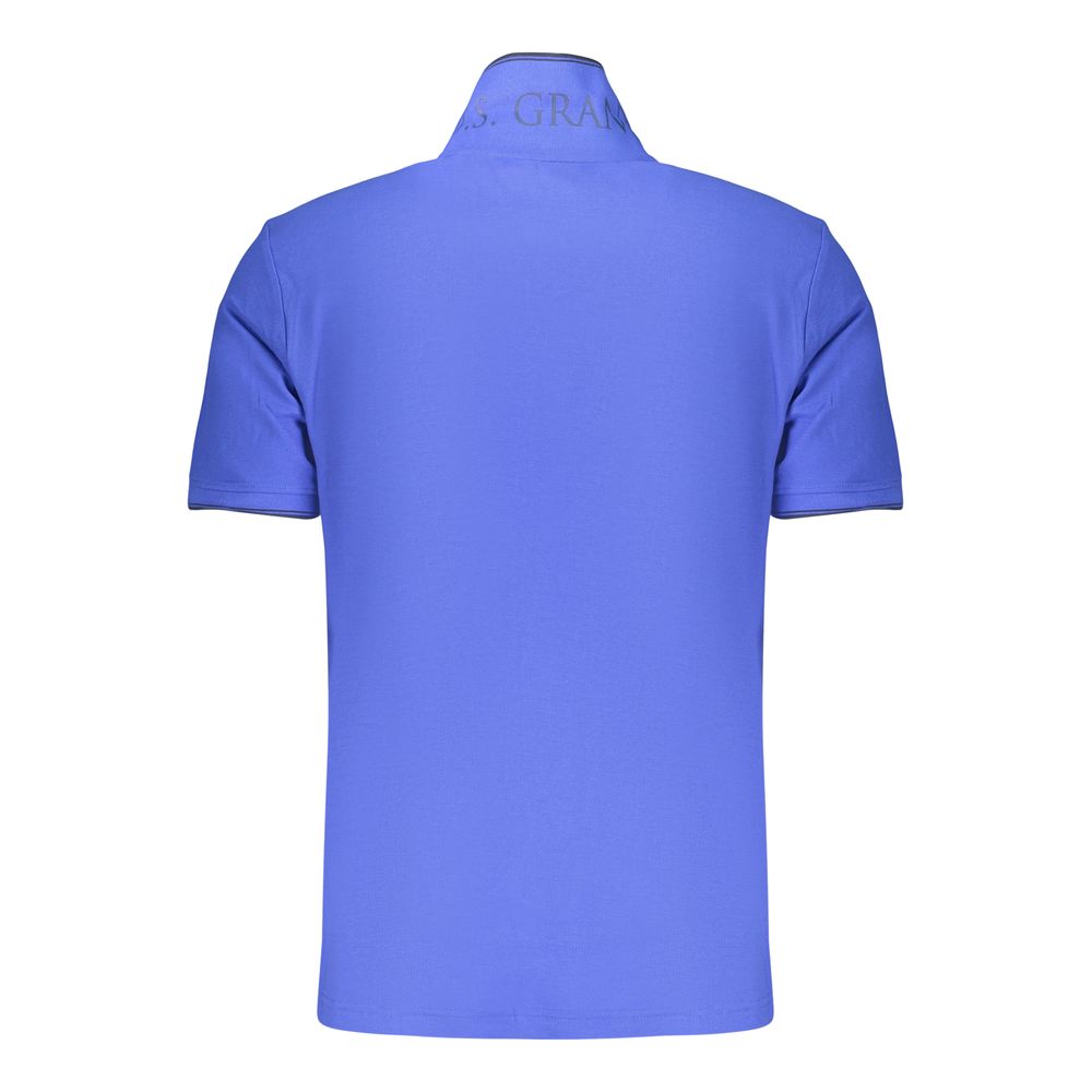 U.S. Grand Blue Cotton Men's Polo Shirt U.S. Grand