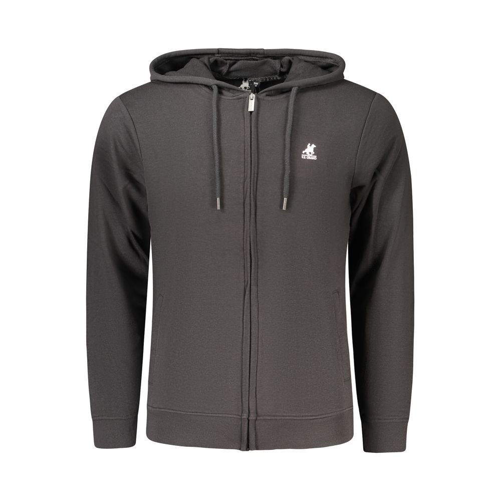 U.S. Grand Black Cotton Men's Hoodie U.S. Grand