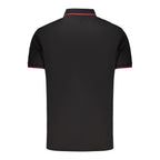 U.S. Grand Black Cotton Men Polo U.S. Grand