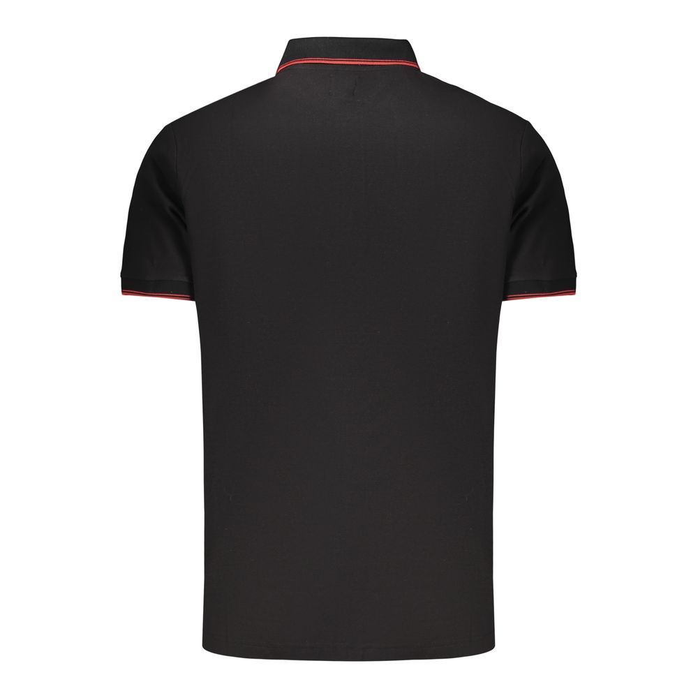 U.S. Grand Black Cotton Men Polo U.S. Grand
