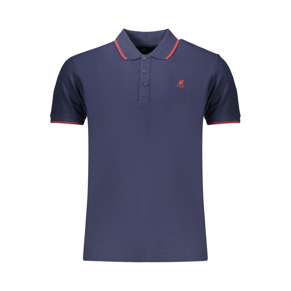 U.S. Grand Blue Cotton Men's Polo U.S. Grand