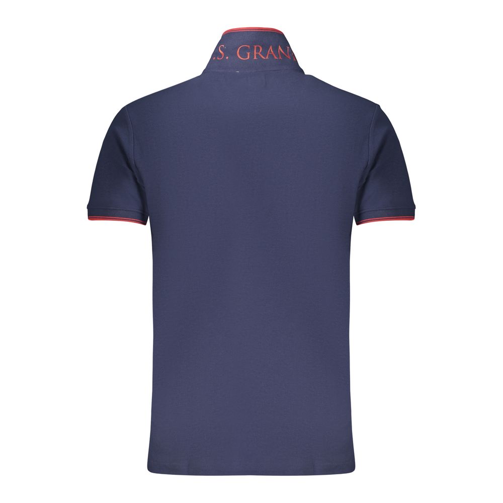 U.S. Grand Blue Cotton Men's Polo U.S. Grand