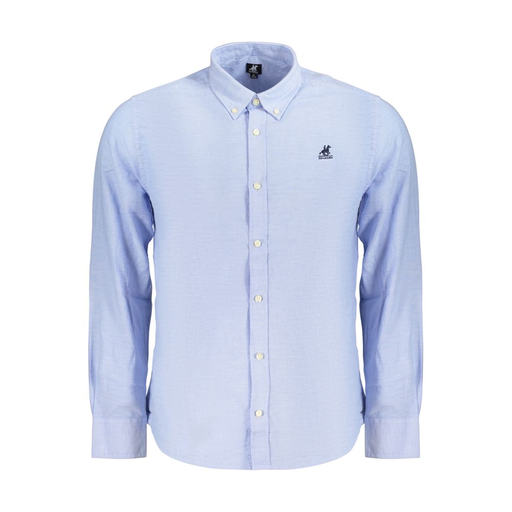 U.S. Grand Azzurro Cotton Men Shirt U.S. Grand