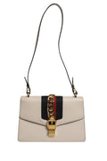 Gucci White Calfskin Leather Sylvie Crossbody Bag Gucci